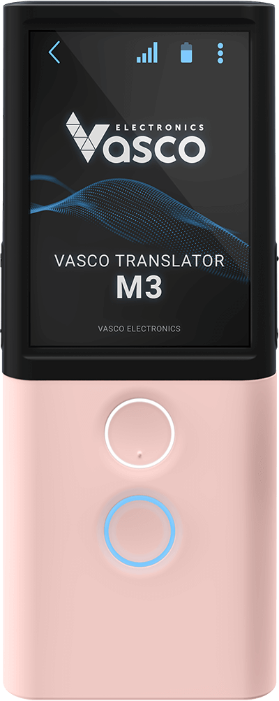 Okamžitý překladač textu Vasco Translator M3 v růžové barvě